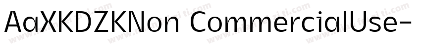 AaXKDZKNon CommercialUse字体转换
